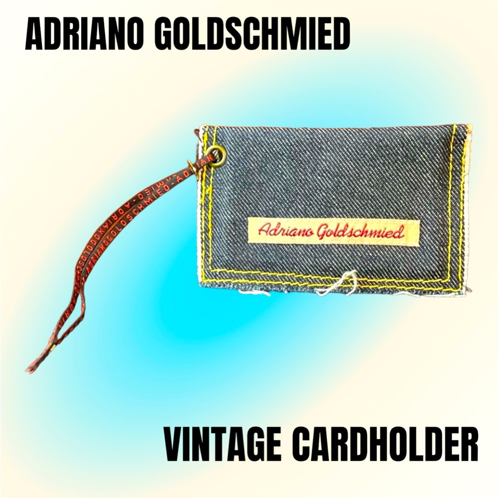 ADRIANO GOLDSCHMIED VINTAGE DENIM SNAP CARDHOLDER HANDMADE & UP CYCLED ♻️